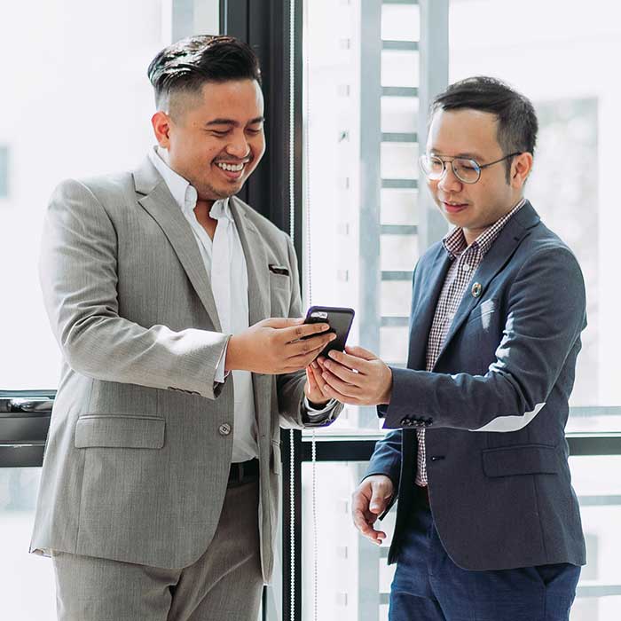 Marketing team collaborating on campaign strategy